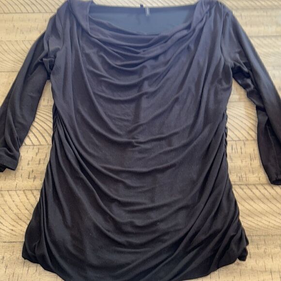💎 Draped & Ruched Long-sleeve Top made with stretch spandex - Picture 5 of 14
